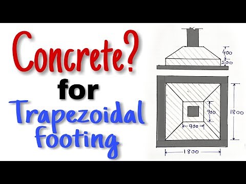 How to calculate Concrete quantity for trapezoidal footing | Engineering tactics