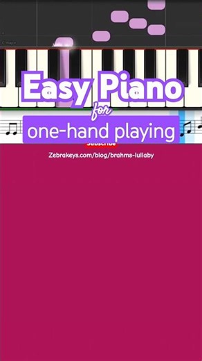 Easy piano for one-hand playing