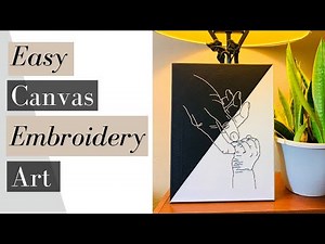 Embroidery On Canvas | Tips & Tricks For Painting And Stitching On Canvas | TikTok Art Trend