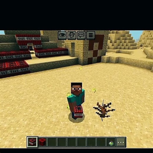 TNT Blast in Desert Temple 💥😱 | Minecraft Epic Explosion #Shorts #minecraft #gaming #shorts