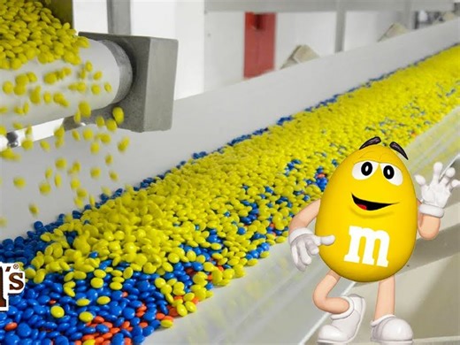 【国外工厂实拍-M&M制作过程】How M&Ms are Made In Factory Largest M&Ms Factory Tour