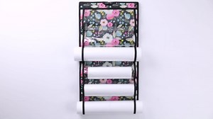 HUHYNN Embroidery Stabilizer Organizer, Wall Embroidery Stabilizer Storage, Hanging Organizer for Craft Sewing Embroidery Accessories Storage (Beige)