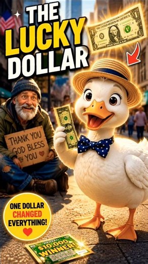 The Lucky Dollar 🦆💵 #shorts #motivation #kindnessmatters