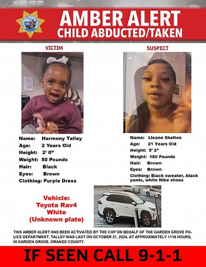 PSPD Confirms child abducted out of Garden Grove located safely in Palm Springs