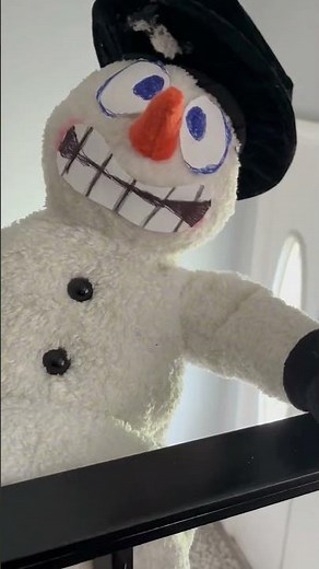 Shivering snowman falls