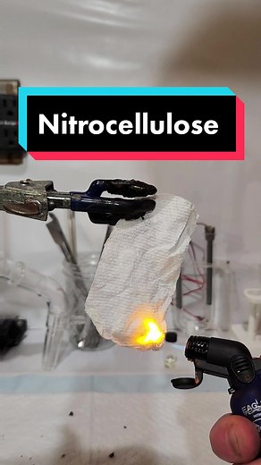 Nitrocellulose Synthesis #chemistry #science #acid #fire #organicchemistry #cellulose #paper #flash #filter #flame #acid
