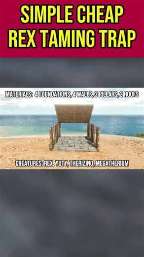 Ark Easy Rex Taming Trap (Works For Theri & Yuty Too)