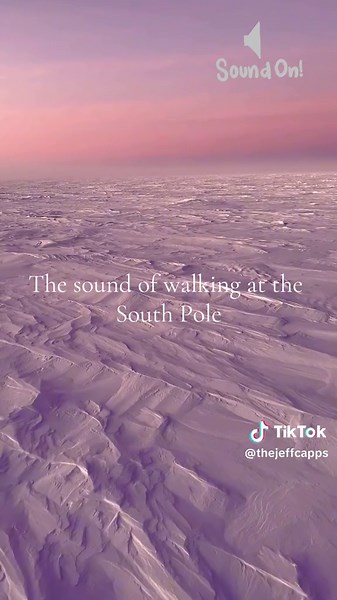 This is the sound of the ultra-dry snow crunching at the South Pole #southpole #antarctica #antarctic #snowcrunch #satisfyingvideo