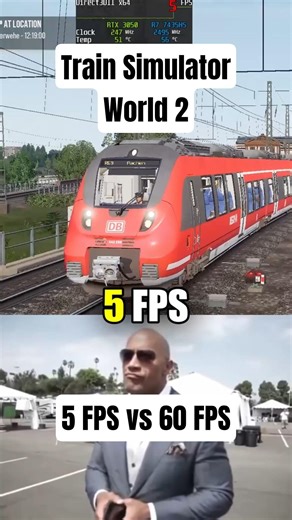 Train Sim World 2 5fps vs 60fps #trainsimulator #trainsimworld2 #gaming