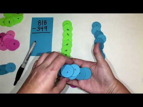 SPIRAL Subtraction of Whole Numbers to Hundreds with Place Value Disks: Traditional Algorithm