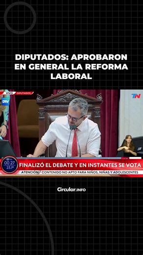Aprobación de la Reforma Laboral en Argentina
