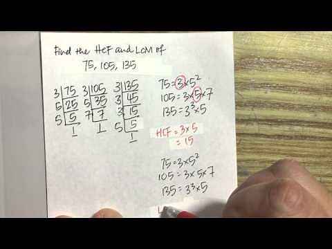 HCF and LCM - using Index Notation Method