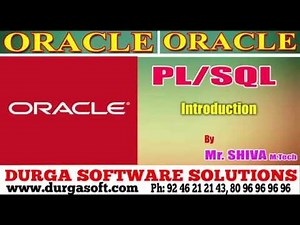 Oracle || PL/SQL Introduction by Siva