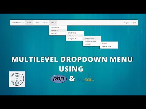 Multilevel Dropdown Menu Using PHP & MySQL | Bootstrap | OOP