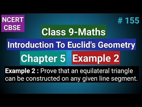 Class 9 Maths Chapter 5 Example 2 | Introduction To Euclids Geometry Class 9 | Prove that an equilat