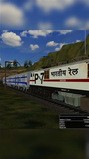 Rarest LHB Hybrid Express Train Crossing in #msts #openrails #indianrailways #traingame #wap7 #wag9