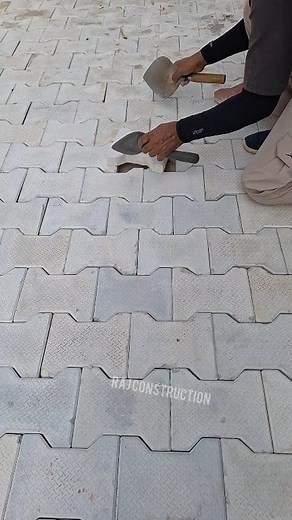 213K views · 656 reactions | How to make interlock tiles flower,इंटरलॉक टाइल्स से फूल कैसे बनाएं? | Raj Construction | Facebook