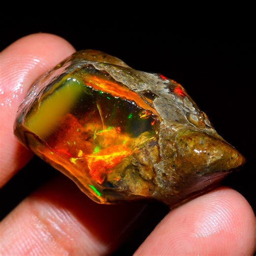 Opal Rough, Ethiopian Opal Raw, Multi Fire Opal Raw, Loose Gemstone Oil Opal Raw, Opal Specimens Raw, Welo Opal Raw 54 Ct, 31X24X16 MM L-51 - Etsy