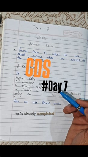 PRIYANSHU ARYA on Instagram: "Day 7 | Present Tense – Explained with Logic, Not Rules 🇮🇳 Everyone thinks Present Tense is easy, but most mistakes in CDS English happen because the logic is not clear, especially in Present Perfect Continuous Tense. In today’s video, I explained: • Present Tense definition • All 4 types with simple formulas • Easy logic to पहचान tense without guessing • One rule that removes confusion forever This is not about mugging up grammar. This is about understanding how 