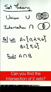 Intersection of 2 Sets #shorts #math #settheory
