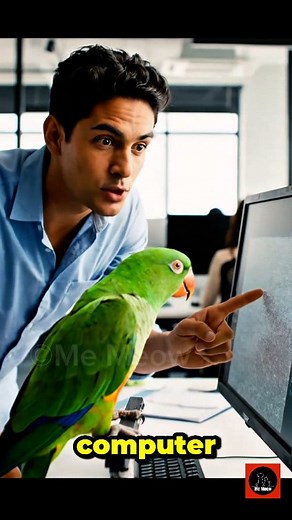 Can PARROT fix Computer!?🤭 #funnybirdvideos #talkingparrot #FunnyPetMoments #funnybirds #funnypetvideos #funnyvideos #funnypets #AI #petlovers #funnyparrot | Me Meow