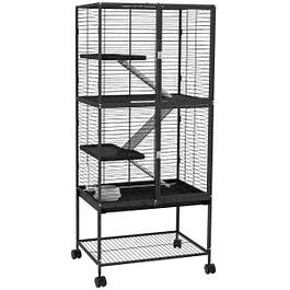 Pawhut Ferret Cage 136Cm Rolling Small Animal Cage
