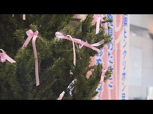 乳がんの早期発見と早期治療を ピンクリボンツリー設置セレモニー 10月は｢ピンクリボン月間｣ 啓発