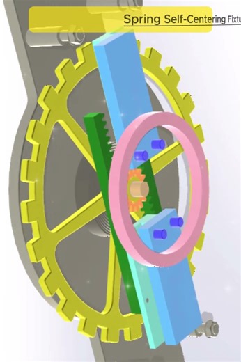 Spring Self-Centering Fixture | Automatic Centering Mechanism ⚙️ #shorts
