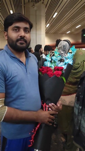 My Friend Waiting For His Friend To Receive At Allama Iqbal International airport Lahore