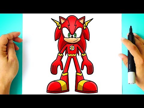How to DRAW SONIC FLASH - Sonic the Hedgehog