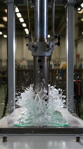 Inside Hydraulic Press 💥 | Glass Plate Crushing in Slow Motion 😱 (Satisfying Shatter Test)