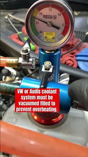 VW or Audis coolant system filling.
