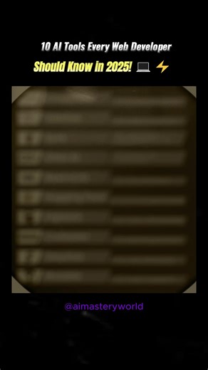 Tired of wasting hours on repetitive coding tasks? These AI tools will change the way you build, debug, and design websites forever. ✅ Code faster ✅ Fix bugs instantly ✅ Generate UI components ✅ Optimize performance Watch till the end — #3 is a total game changer! 🔥 ⠀ Tag a dev who needs this 👇 #WebDev #AITools #WebDeveloperLife #CodeSmart #AIforDevelopers #FrontendDev #BackendDev #CodingTips #DeveloperTools#viral #fyp