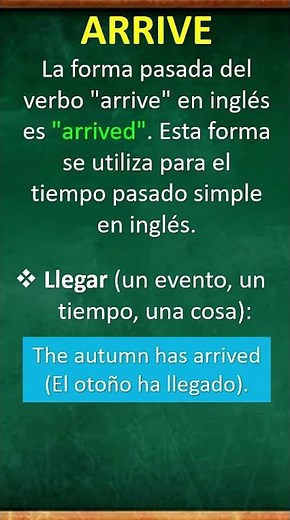 What does "Arrive" mean in English?
