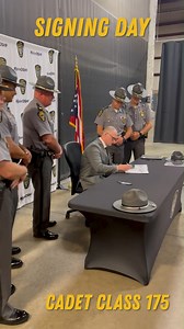 Earlier today, #OSHPCadetClass175, had their official #SigningDay with their families and Patrol personnel. They chose to accept both the challenges and the rewards of becoming a cadet at the Patrol. They begin their first day of training tomorrow, best of luck Class 175! | Ohio State Highway Patrol