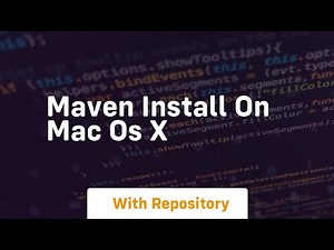 maven install on mac os x