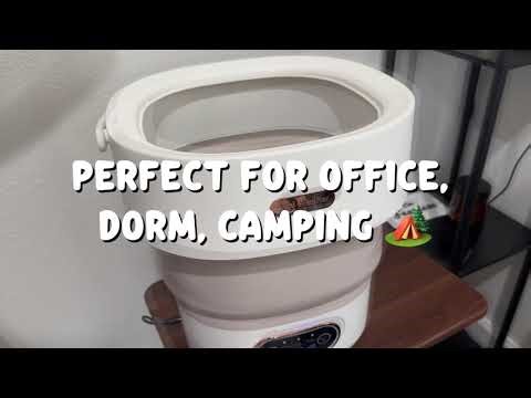 👕 Portable Washing Machine | 15L Foldable Mini Washer for Travel, Baby Clothes & Small Laundry ✨