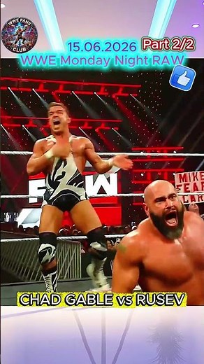 WWE RAW Highlights: Chad Gable vs Rusev Match Ending (Part 2) #wwe #viral #shorts #fyp