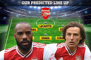 How Arsenal could line-up at Man City with Lacazette leading attack and Saka as left wing-back for Premier League return