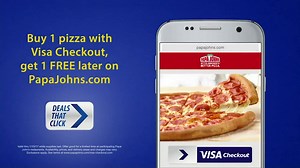 VISA Checkout TV Spot, 'Deals That Click: Free Pizza'