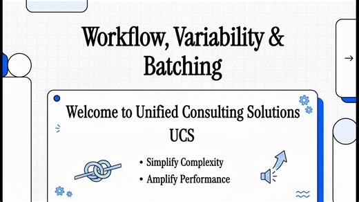 Lean Concepts & Principles - 11 Workflow, variability & batching (EN)