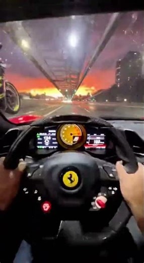 "High-Speed Showdown: Ferrari vs Race Motorcycle - Extreme POV Driving Battle"
