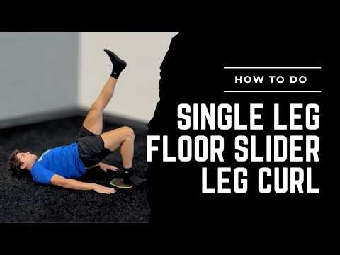 Single Leg Floor Slider Leg Curl (Exercise Library)