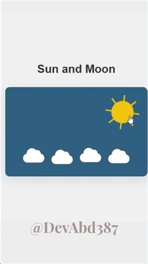 Most Satisfying Sun & Moon Toggle Animation ☀️🌙 | HTML CSS JS #shorts