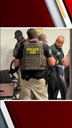 Video shows arrest of Osceola Sheriff Marcos Lopez by federal agents.