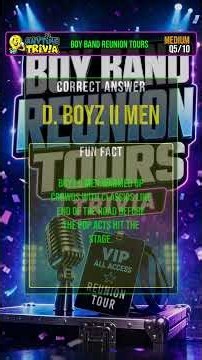 Boy Band Reunion Tours Trivia #Shorts