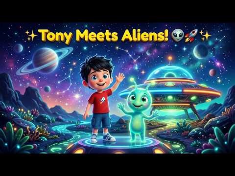 Tony Meets Aliens Adventure! 👽🚀✨ | Space Friends, UFO Journey & Fun Learning Video for Kids
