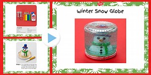 Winter Snow Globe Craft Instructions PowerPoint