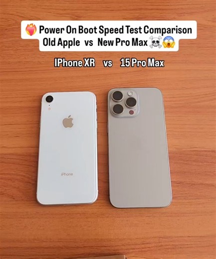 🔥 iPhone XR 🆚 iPhone 15 Pro Max ⚡ BOOT SPEED BATTLE! 😱📱 Which One Boots Faster?! 🚀 #Shorts #viral