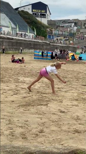 Gymnastics on the beach